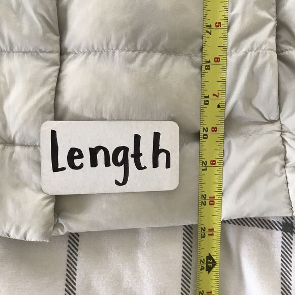 Uniqlo Beige Neutral Ultra Light Down Full Zip Womens Puffer Sleeveless Vest - L - Picture 7 of 9